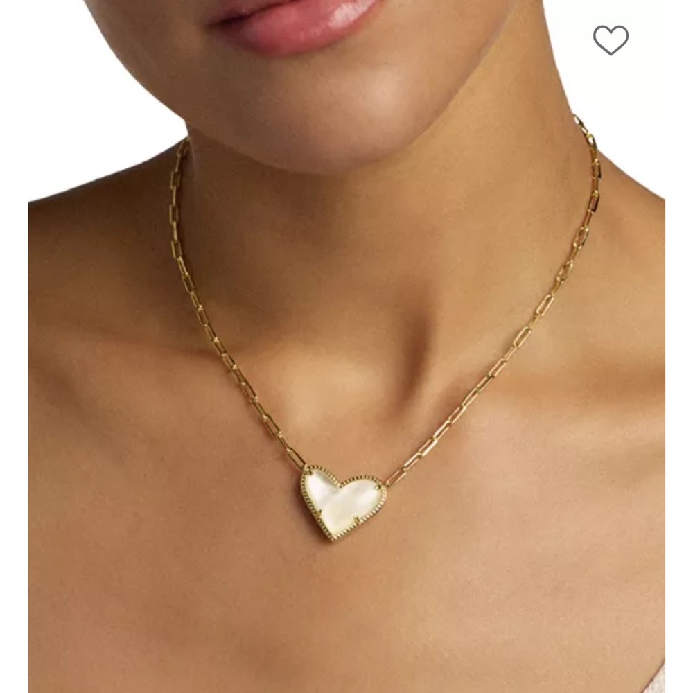 NWT- Kendra Scott Ari Heart Statement Pendant Necklace - Picture 6 of 8